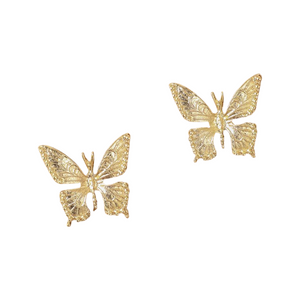 Sienna Gold Butterfly Studs